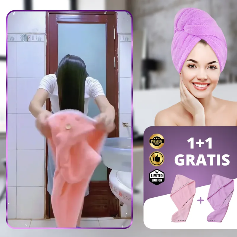 HAIRGLOW® – Ręcznik Do Szybkiego Suszenia Włosów (1+1 GRATIS)