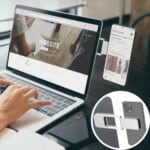Magnetyczny uchwyt na smartfon do laptopa