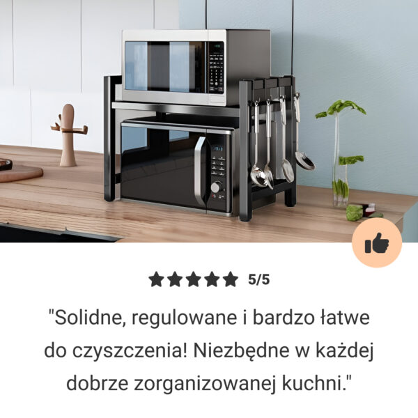 MicroRack™ Rozszerzalna Półka na Kuchenki Mikrofalowe