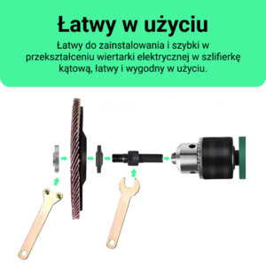 Alternative view of DrillGrinda™ Adapter Szlifierki Kątowej do Wiertarki Elektrycznej
