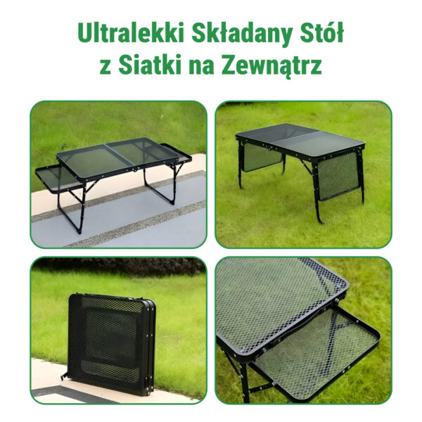 WildFold™ -  Składany Stół Turystyczny z Siatką