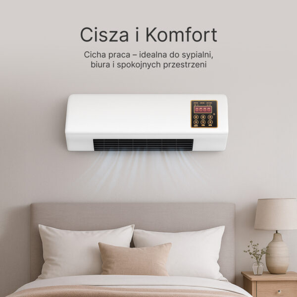 Enchantia – Wentylator z funkcją ogrzewania i wentylacji, montaż bez narzędzi