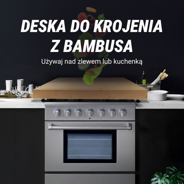 BambooCraft™ -  Duża deska do krojenia z bambusa z odłączanymi nogami