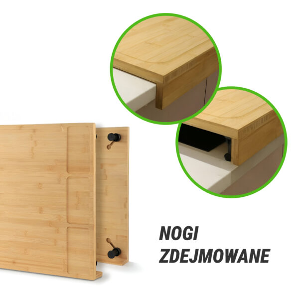 BambooCraft™ -  Duża deska do krojenia z bambusa z odłączanymi nogami