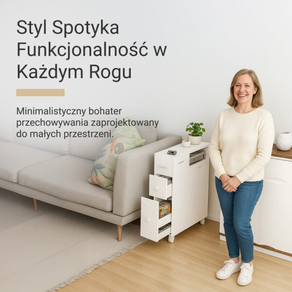 CornerEase™ -  Wąska Szafka Łazienkowa do Narożnika