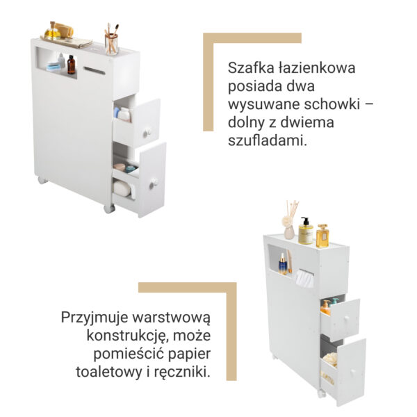 CornerEase™ -  Wąska Szafka Łazienkowa do Narożnika