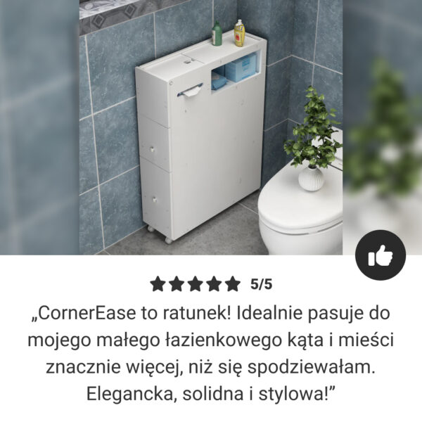 CornerEase™ -  Wąska Szafka Łazienkowa do Narożnika