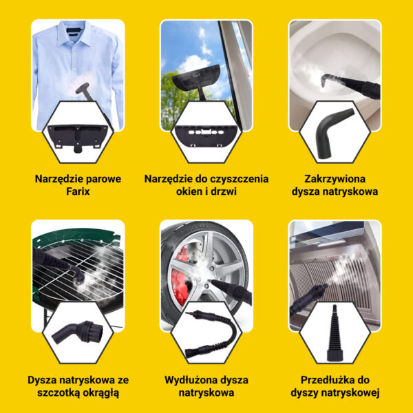 STEAMY® Parownica z powietrzem pod ciśnieniem – Wszystko w jednym z 9 ekskluzywnymi akcesoriami