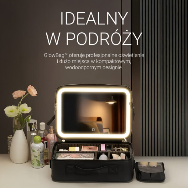 GlowBag™ -  Przenośna Torba Na Makijaż z Podświetlanym Lustrem