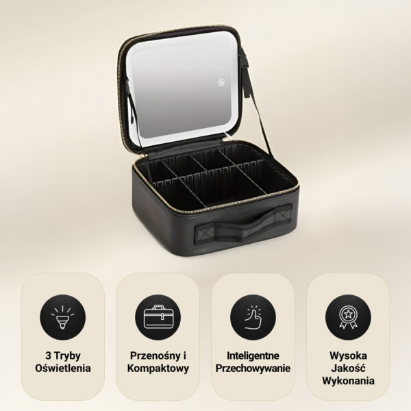 GlowBag™ -  Przenośna Torba Na Makijaż z Podświetlanym Lustrem