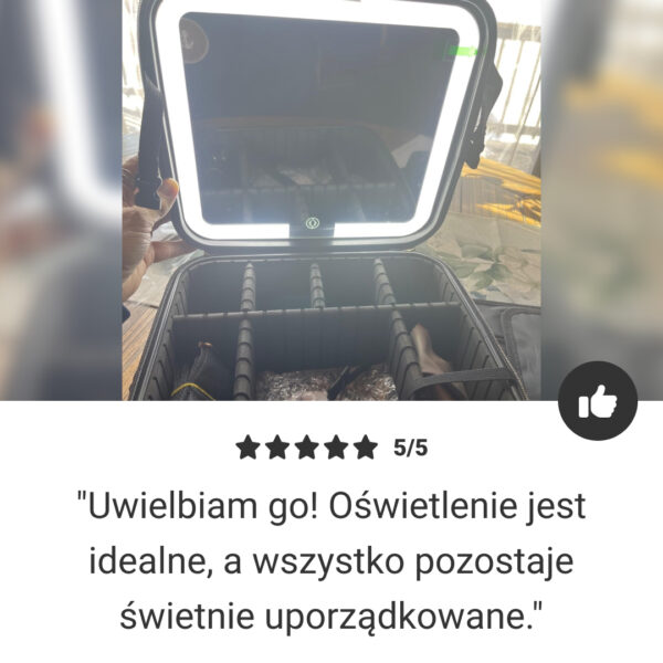 GlowBag™ -  Przenośna Torba Na Makijaż z Podświetlanym Lustrem