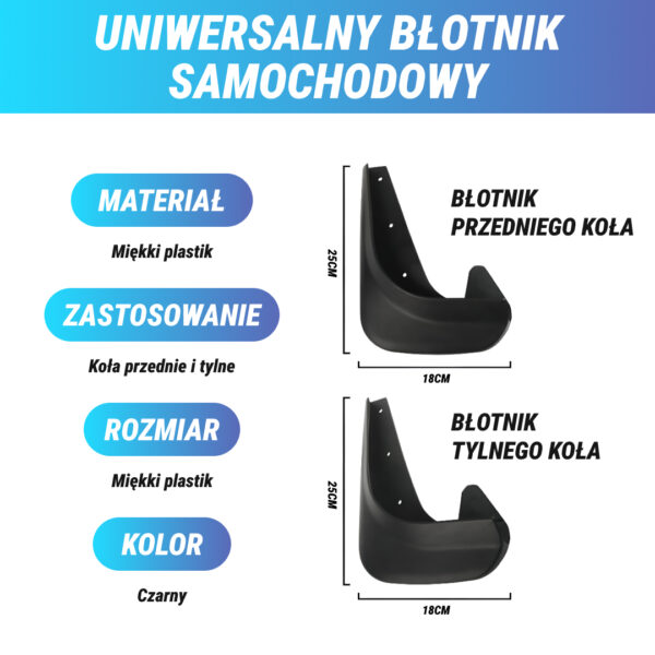 RuggedGuard™ - Miękki gumowy błotnik do pojazdów