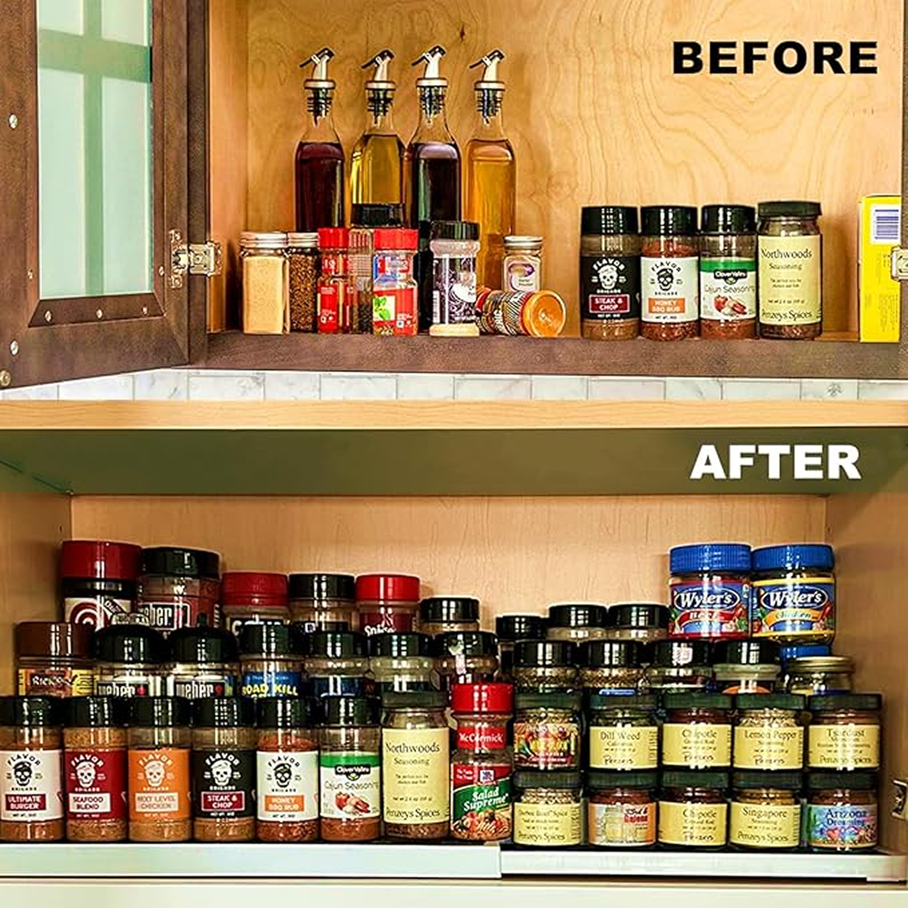 Sortiva™ - Rozsuwana półka 3-poziomowa do organizacji wielofunkcyjnej - 2 sztuki