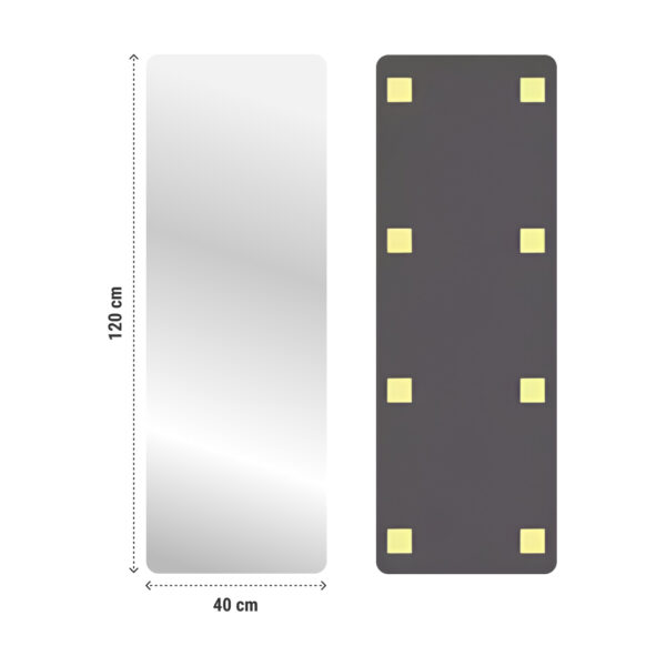 MirrorFlex™ elastyczne lustro akrylowe samoprzylepne 120 x 40 cm