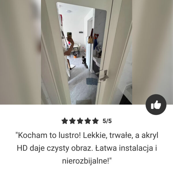 MirrorFlex™ elastyczne lustro akrylowe samoprzylepne 120 x 40 cm