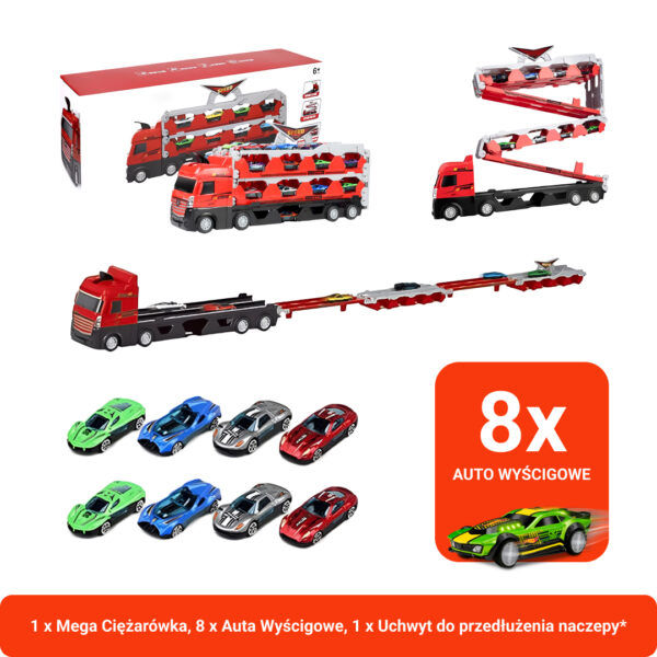 MEGA CIĘŻARÓWKA RACERTRUCK™ Z MOŻLIWOŚCIĄ ROZSZERZENIA