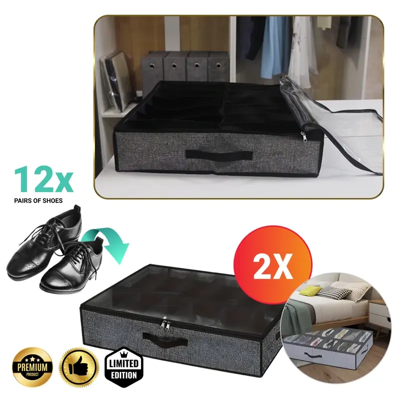 StoreEase™ - Organizer na buty pod łóżko