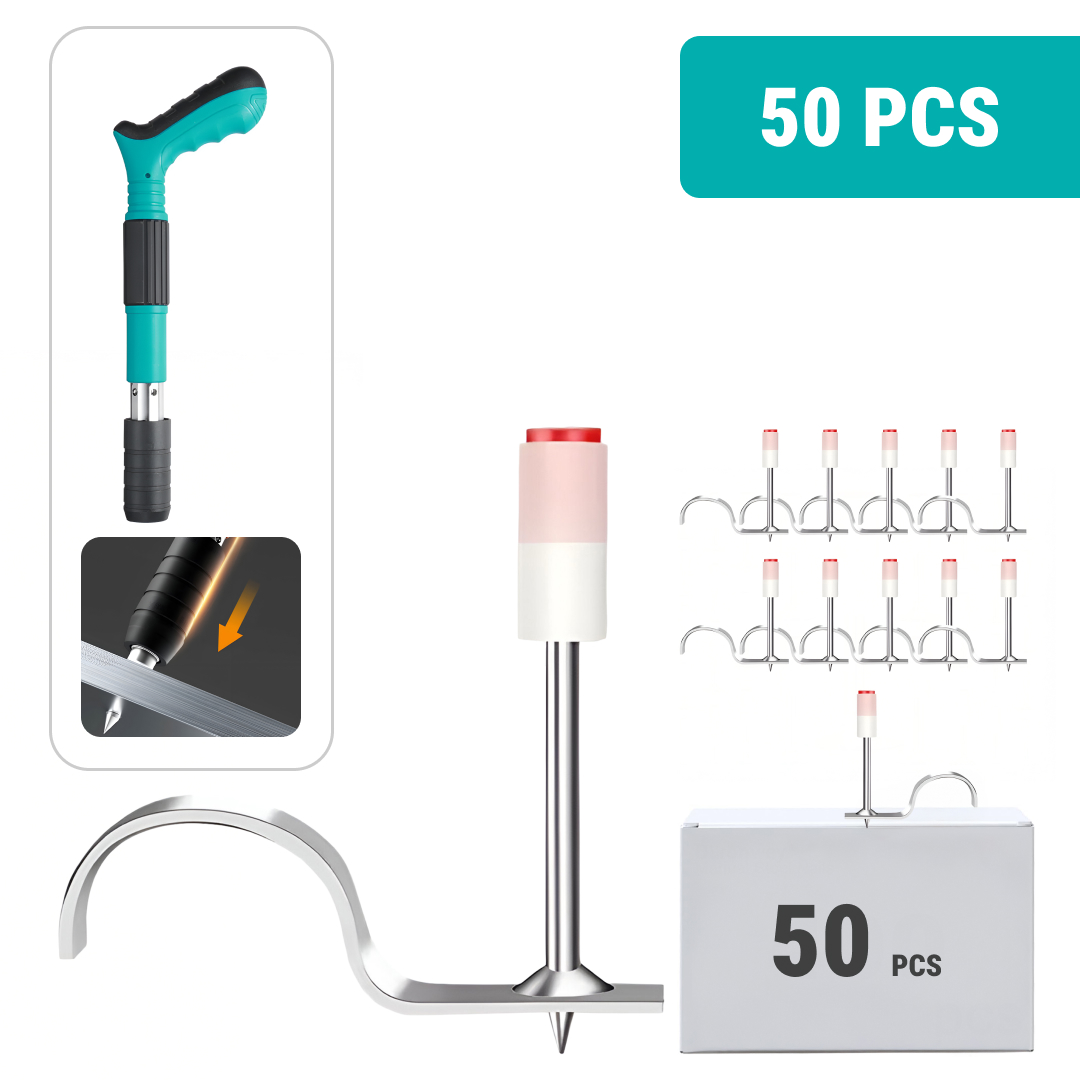 Gwoździe do RIVETSLAMMER™ – 50 szt. ze stali stopowej, okrągłe ręczne z obejmami rur