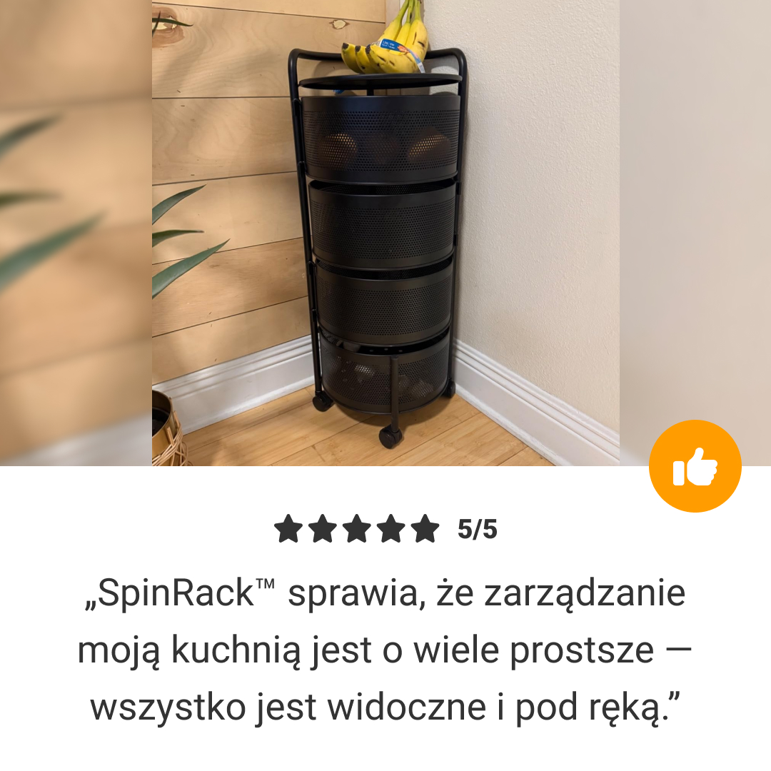 SpinRack™ - 3-poziomowy obrotowy organizer metalowy - obrazek 8