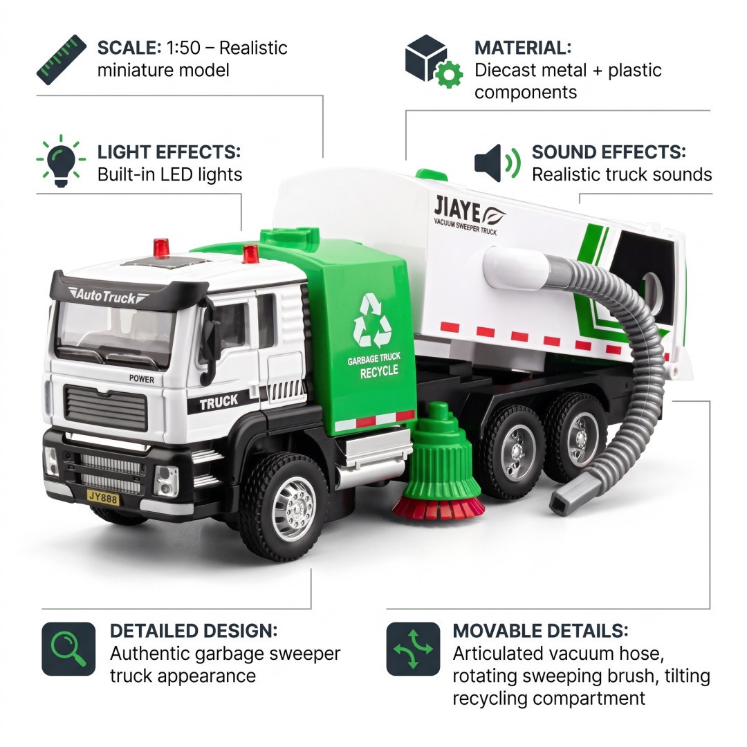 GarbageTruck™ – Cysternowa autocysterna z odsysaniem z dźwiękami i światłami - obrazek 6